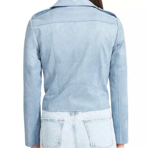 BB Dakota Blue Moto Jacket Size Small - Picture 3 of 14